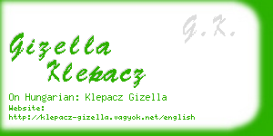 gizella klepacz business card